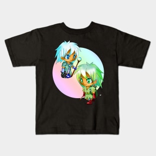 kawaii manga style archer and sorcerer for dnd and fantasy fans Kids T-Shirt